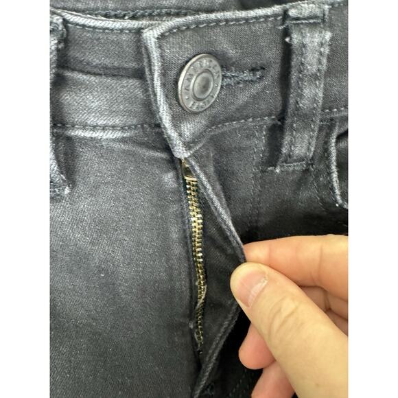 American Eagle Next Level Stretch Black Distressed Jeans Size 2 Short - Picture 6 of 13